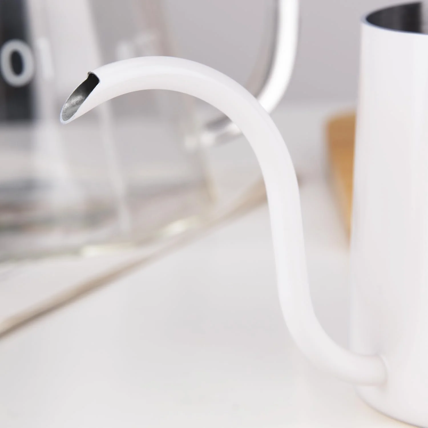 Кавник MERMOO YILAN Міні Кавник Чайник з гусячою шиєю 304 Нержавіюча сталь 250 мл Бежевий, фото №7