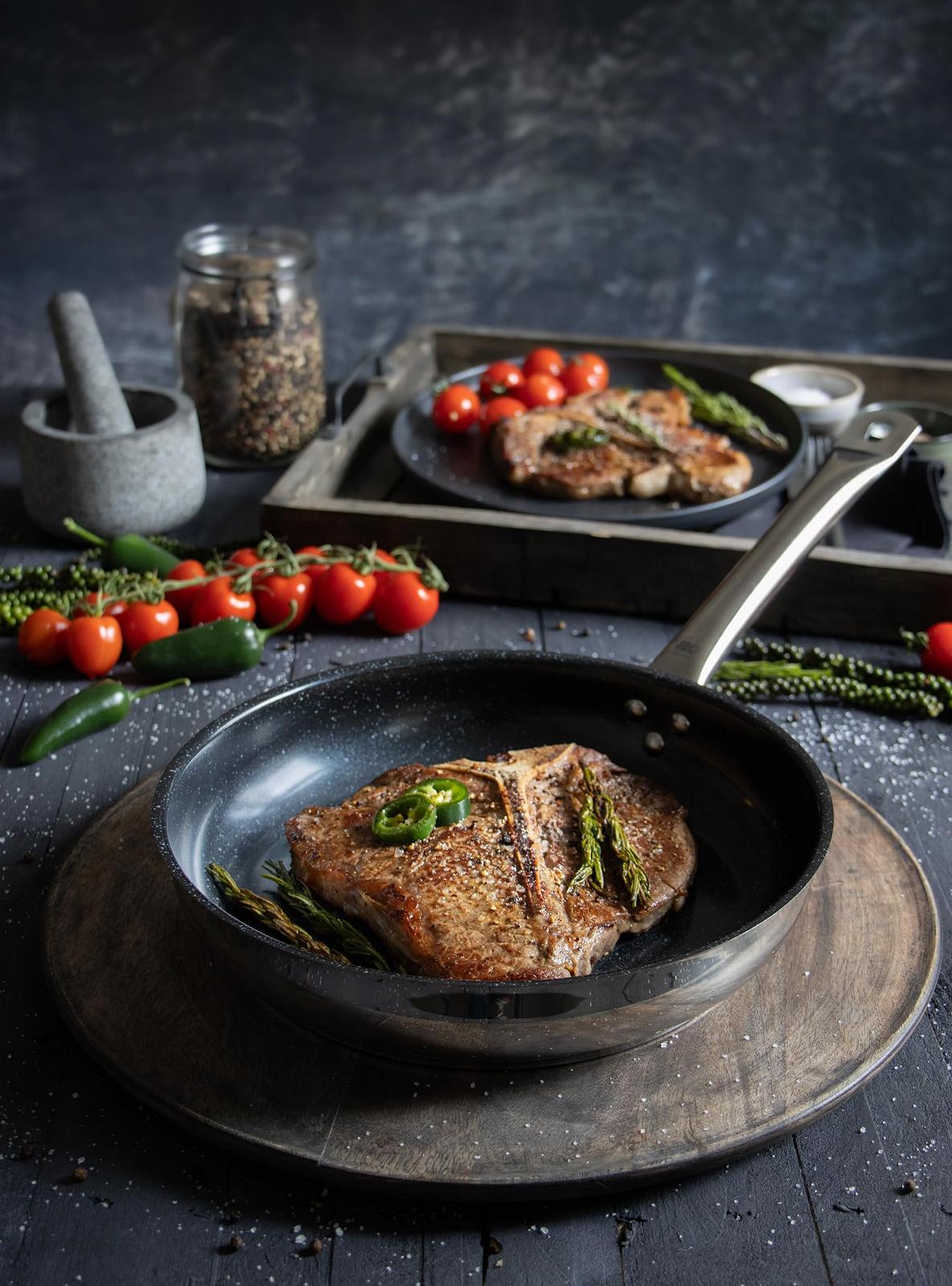 Сковорода ELO Profi Therm Platinum 28 см, нержавеющая сталь 18/10, антипригарное покрытие ELODUR® Select, фото №10 Сковорода ELO Profi Therm Platinum 28 см, нержавеющая сталь 18/10, антипригарное покрытие ELODUR® Select, фото №10