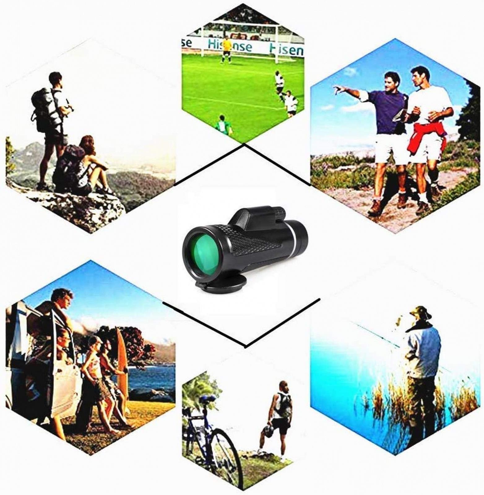 Монокуляр HZYDD 10X42 Classic з тримачем для телефону та штативом, фото №6