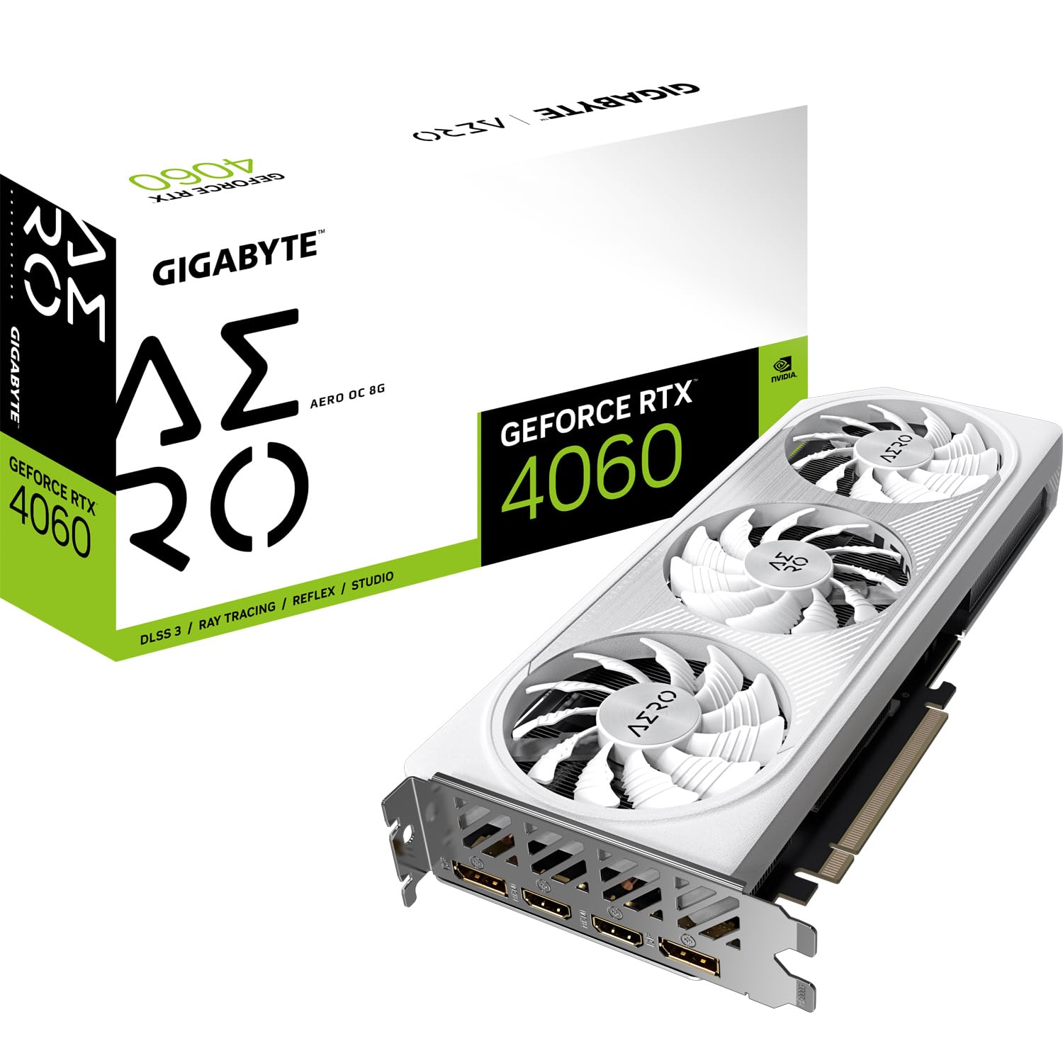 Видеокарта Gigabyte GeForce RTX 4060 Aero OC 8GB GDDR6 128-bit, фото №1