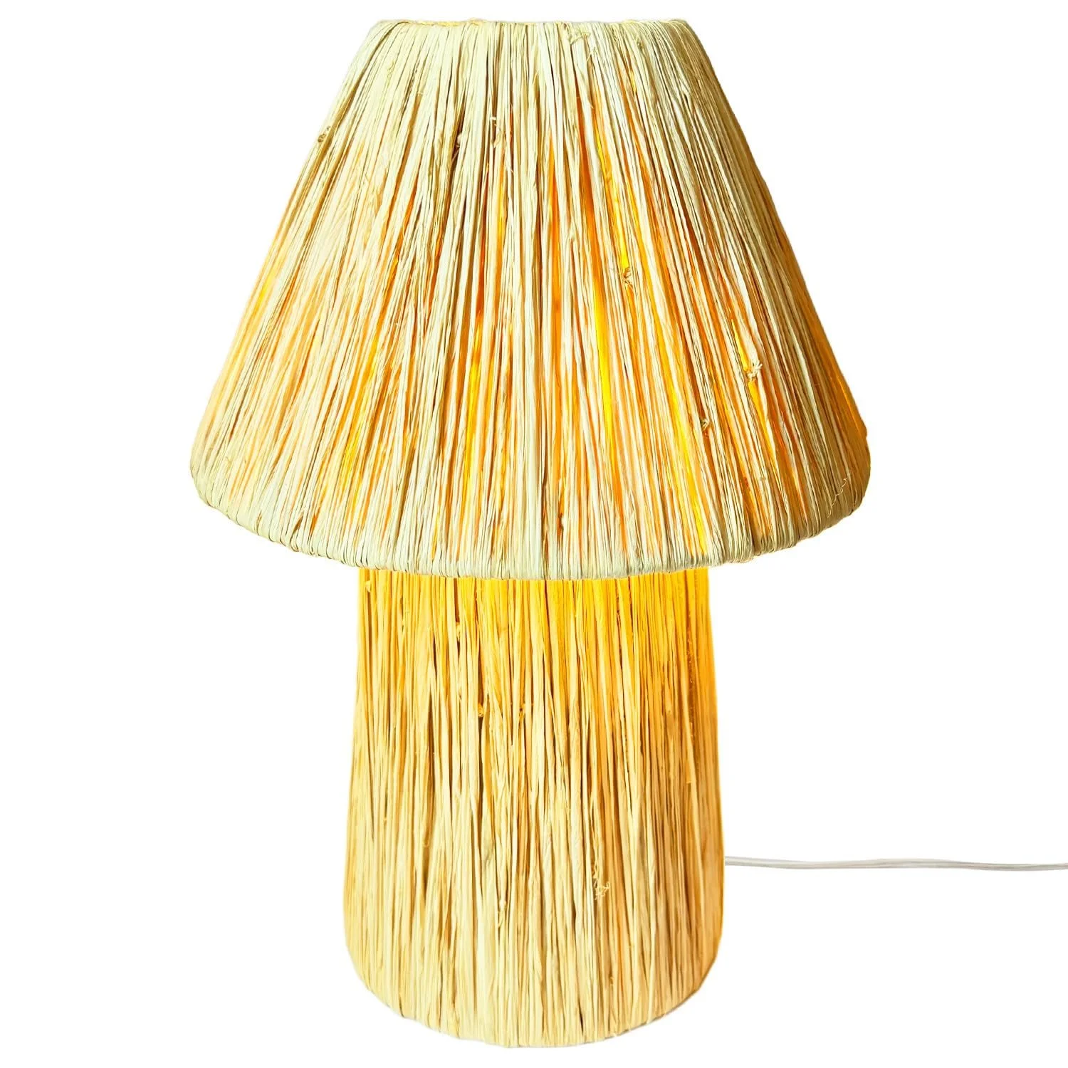 Настільна лампа Marrakech Morjan Набір з 2 шт. 40 см Рафія Boho E27 Бежевий, фото №2