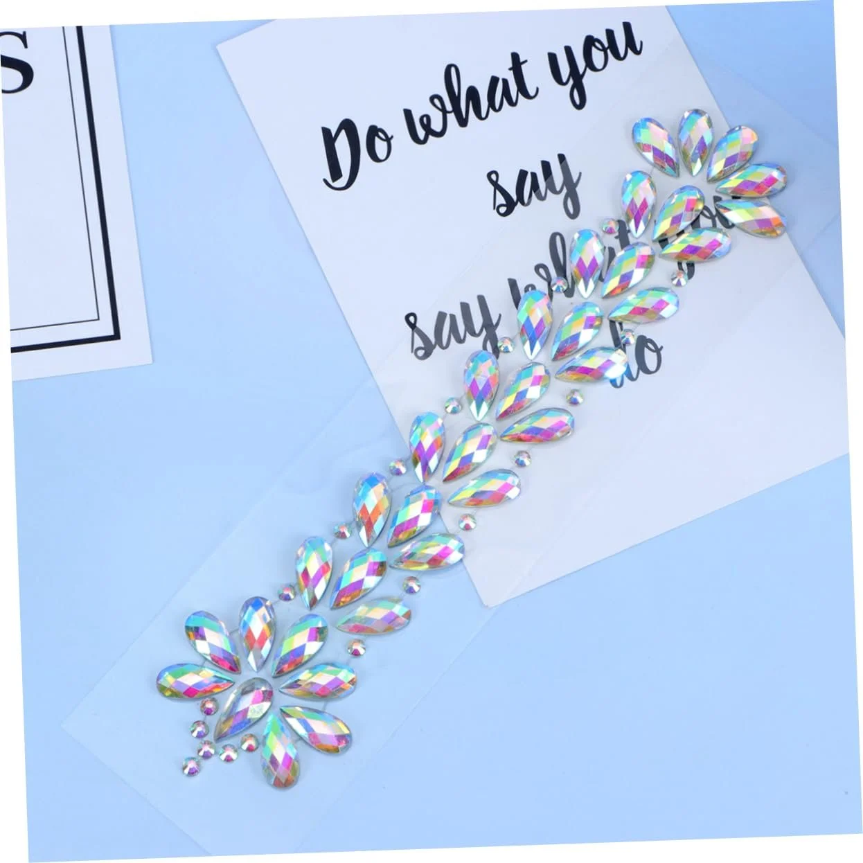 Стразы для ногтей FRCOLOR 9 листов, хрустальные драгоценные камни, наклейки со стразами для лба, разноцветные украшения для тела, лепестки для лица, фото №9