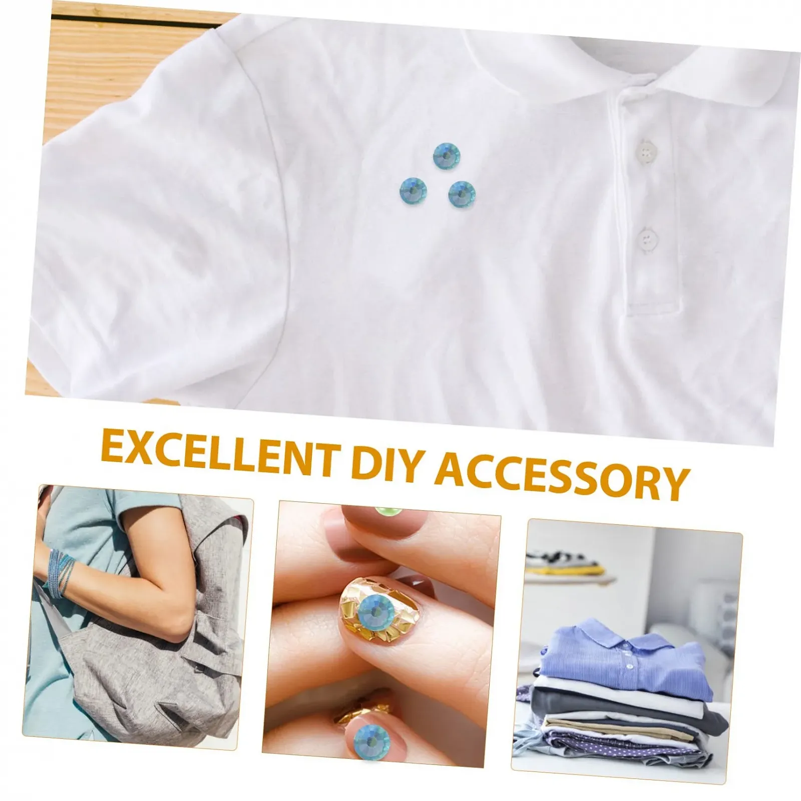 Стрази для нігтів 1440 шт. Плоскі скляні кристали, фото №5