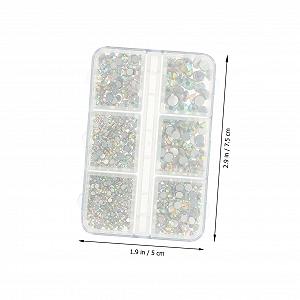 Украшения для ногтей с плоской задней стенкой, блестящие камни для индивидуального дизайна ногтей для маникюра и творческих проектов Прочные и простые в использовании synthetic.ua - Фото 1