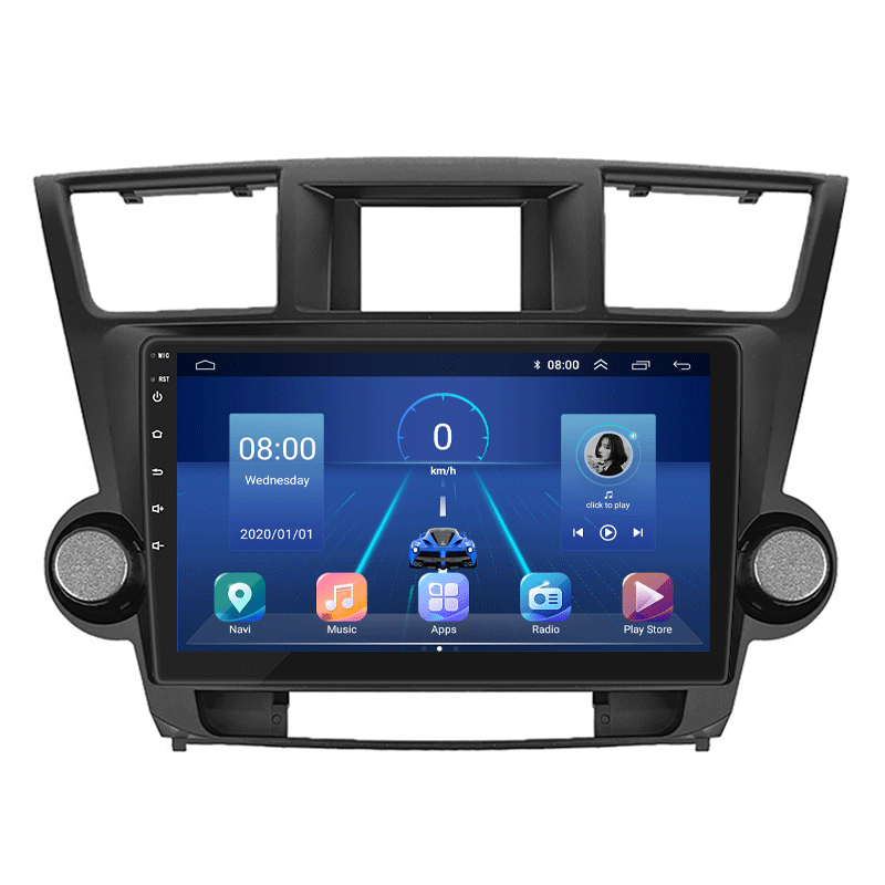 Станна магнітола Lesko 10 Toyota Highlander II U40 Рестайлінг 2010-2013 4/64Gb/ 4G Wi-Fi/ CarPlay (9702-38939), фото №1