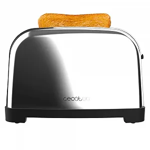 Тостер вертикальний Cecotec Toastin' time 1700 Вт, 4 коротких слоти, широкий слот 3,8 см, 2 тримачі для булочок та піддон для крихт, нержавіюча сталь synthetic.ua - Фото 1