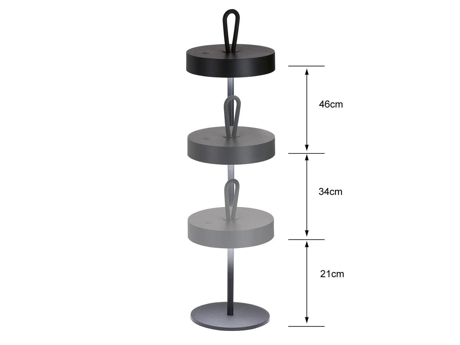 Настільна лампа meineWunschleuchte набір з 2 шт. бездротова вулична димована регульована висота 21-46 см, фото №5