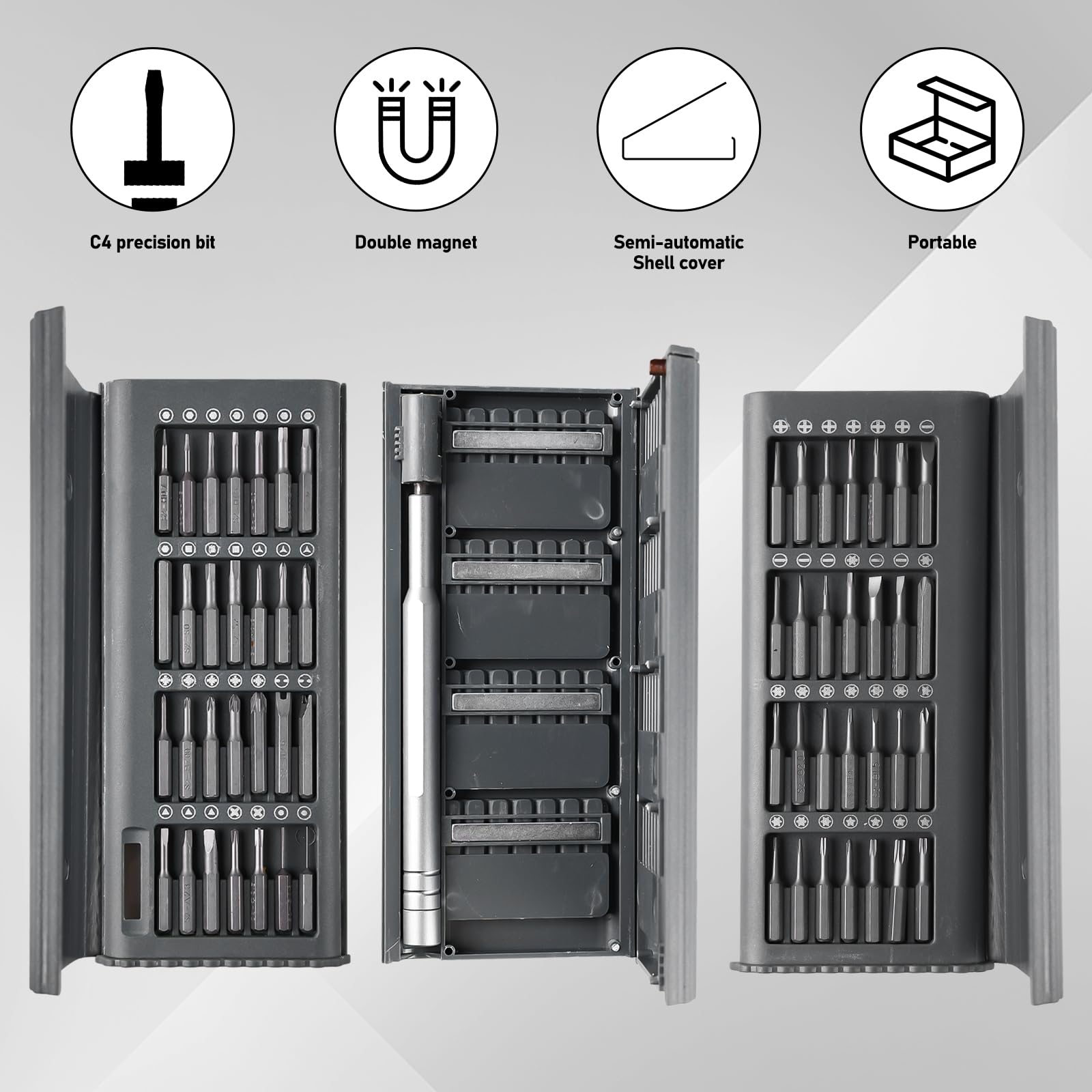 Набор отверток Mechanic 56 в 1 Precision Mini S2 Magnetic, фото №3