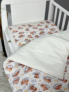 Постіль у дитяче ліжечко 3 пр. Сон Ведмедики на хмаринках synthetic.ua - Фото 1