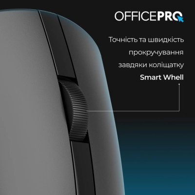 Мышка OfficePro M175B Silent Click Wireless Black (M175B), фото №11
