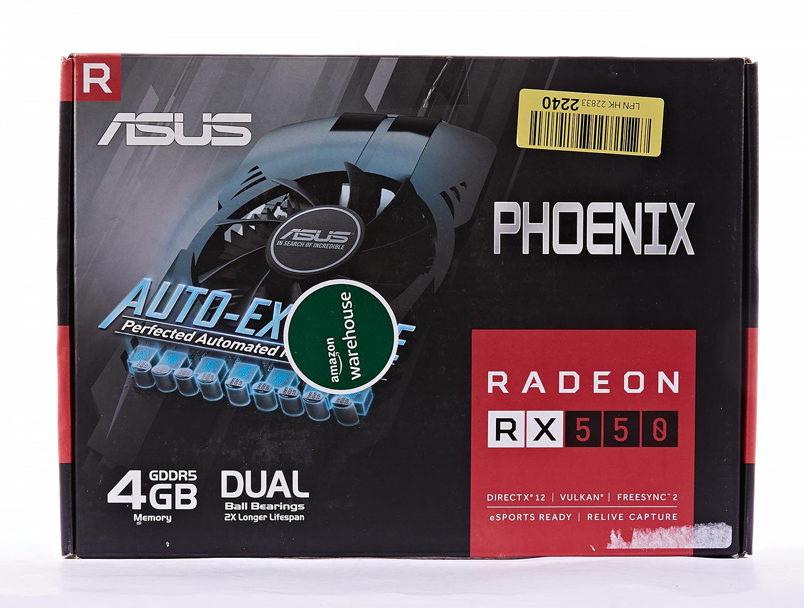 Відеокарта ASUS Phoenix Radeon RX 550 EVO 4GB GDDR5, PCIe 3.0, 1x DVI, 1x HDMI 2.0b, 1x DisplayPort 1.4, PH-RX550-4G-EVO, фото №6