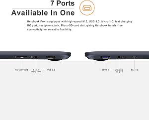 Ноутбук 14.1" CHUWI HeroBook Pro (CWI514) Intel Celeron N4020 RAM 8GB SSD 256GB Windows 11 Home Алюмінієвий корпус (UKR) synthetic.ua - Фото 1