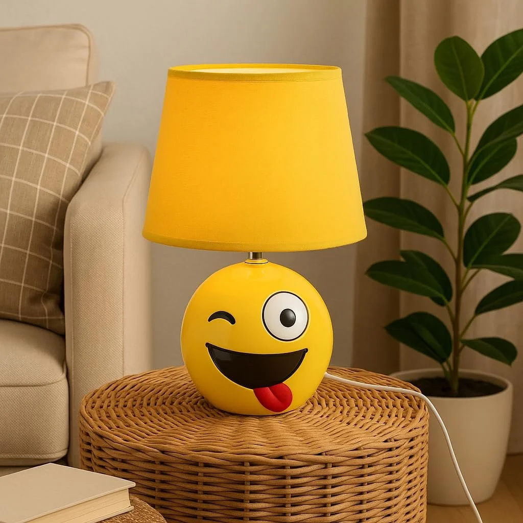 Настільна лампа Luxus Kids Love H 26 x Діаметр 18 E14 Кераміка Жовтий, фото №3