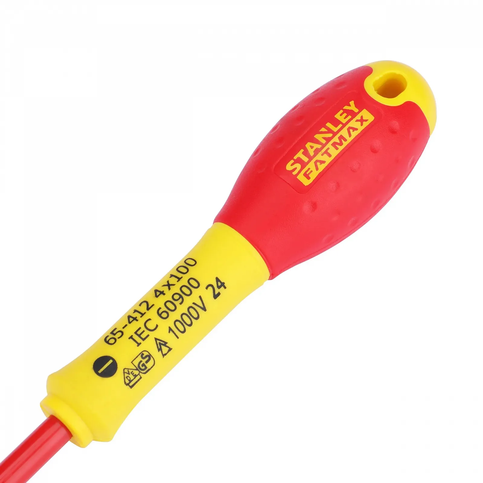 Викрутка шліцова ізольована Stanley FatMax 4x100 мм червоно-жовта, фото №13