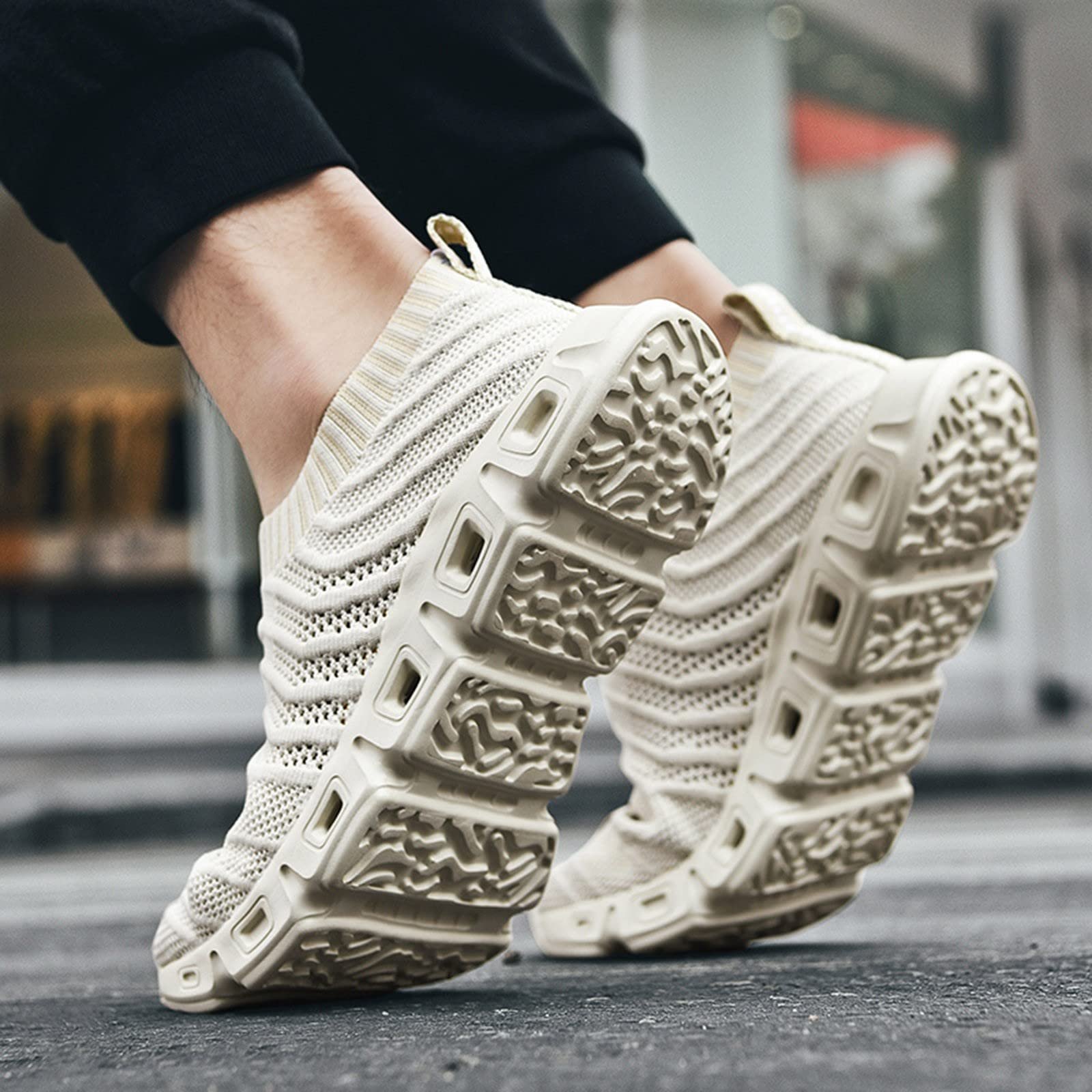 Кроссовки мужские Лето 2022 Hollow Fly Woven Легкие Дышащие Удобные Decompression Fashion Sports Running Lift, фото №7