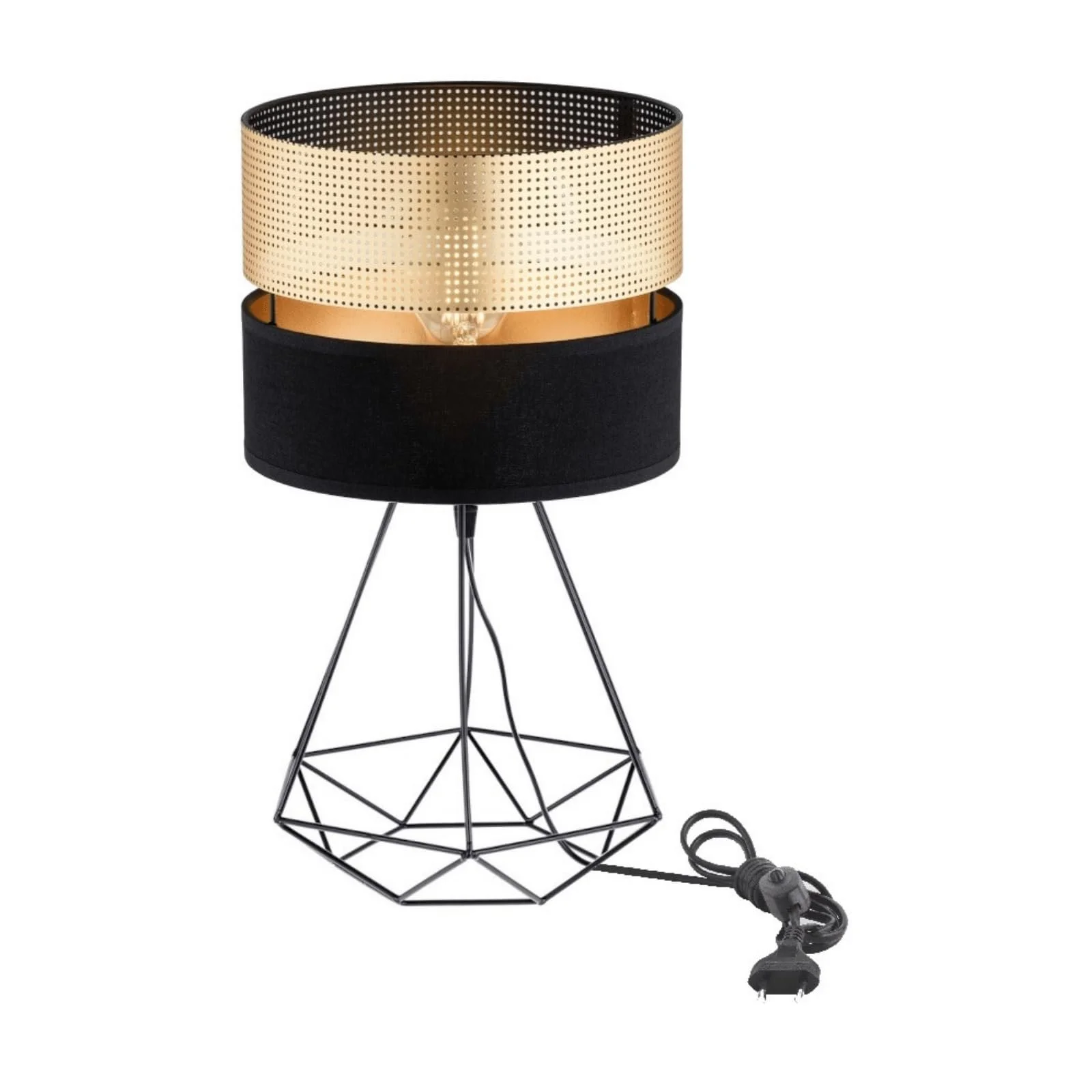 Настільна лампа E27 LED 1-Bulb Чорно-золота, фото №1
