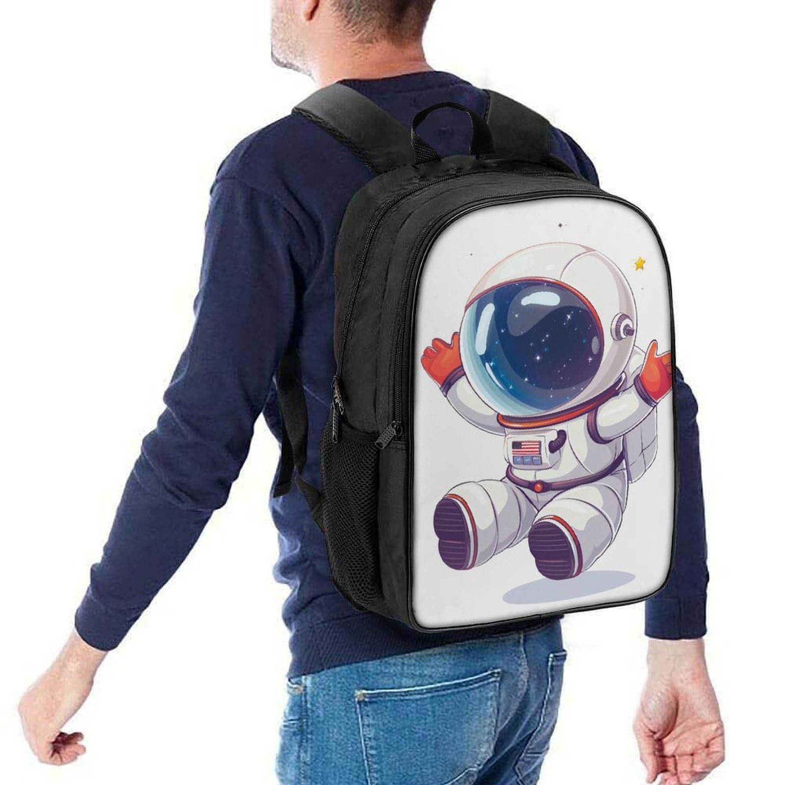 Рюкзак DPEOANEBN Astronaut 3D, Набор детский, Большие карманы, Школьный ранец, 40x28x16 см, фото №5