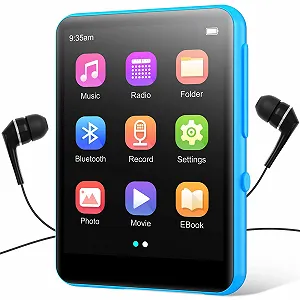 MP3 плеєр Joliker 64 GB, Bluetooth 5.3, екран 2.4 дюйма, вбудований HD динамік, FM радіо, запис голосу, E-Book, до 128 GB TF Card - Фото 1