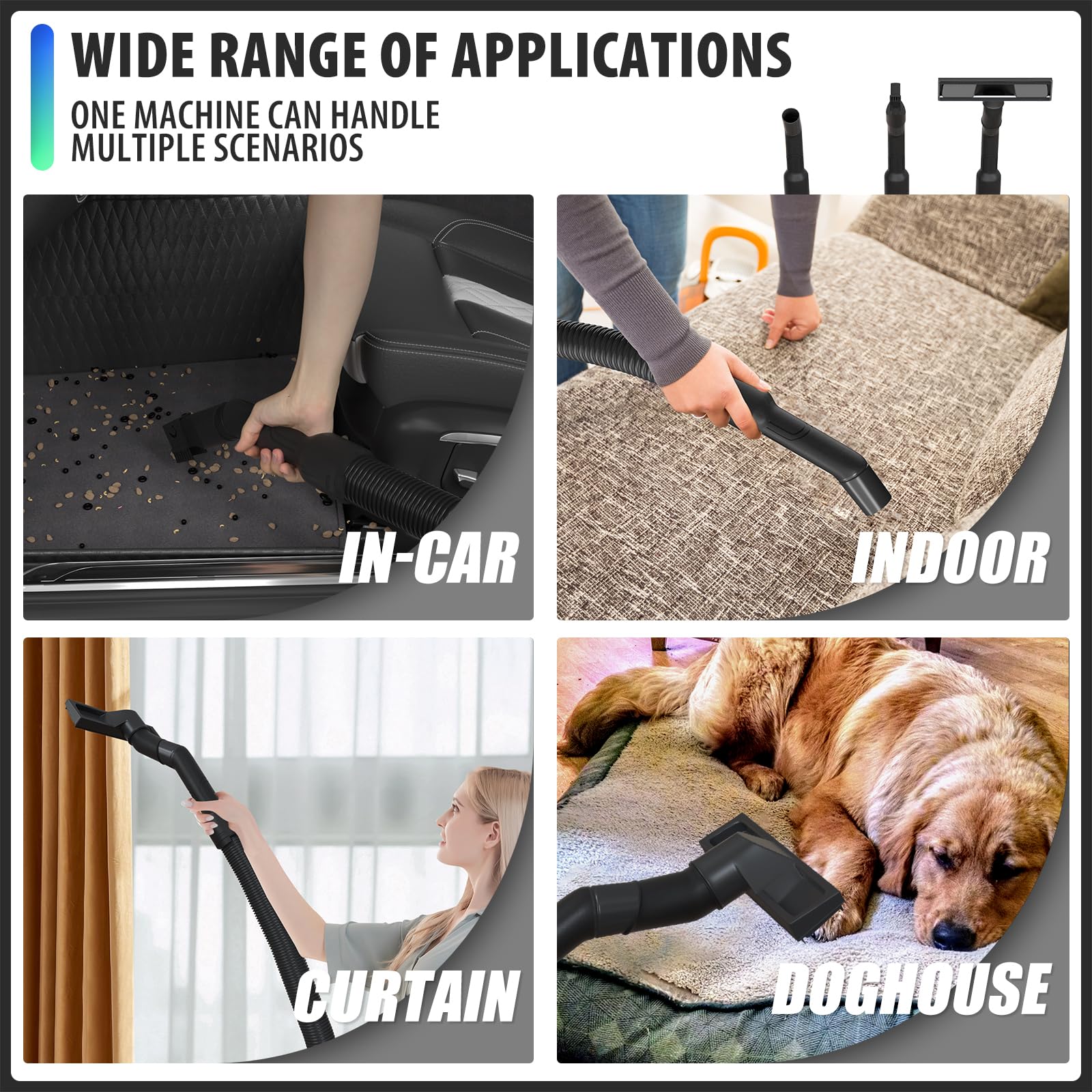 Пылесос для влажной и сухой уборки Yiyai 800 Вт 15 л HEPA 3-в-1 с функцией обдува, фото №7