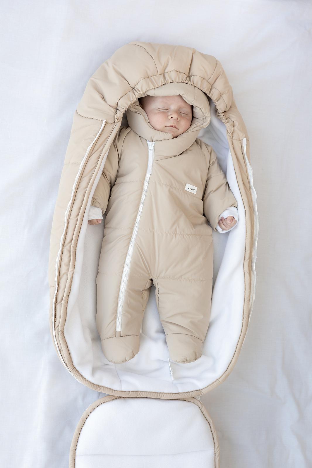 Зимний комплект для новорожденного baby бежевый, фото №6