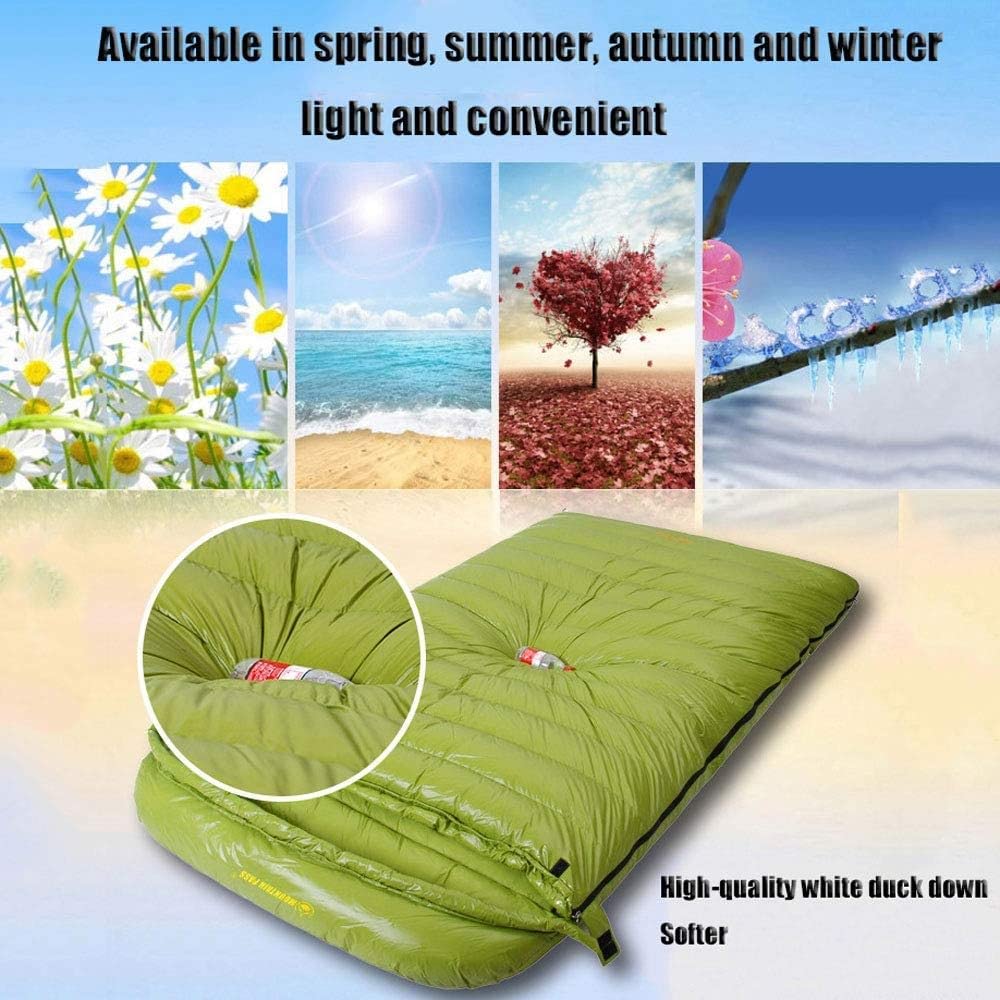 Спальний мішок MYVVKIA Outdoor Гусячий пух для дорослих ультралегкий подвоєний зимовий 1000 г, фото №2