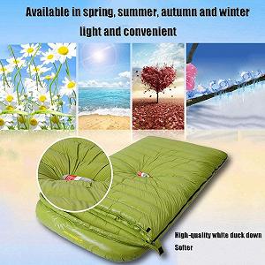 Спальний мішок MYVVKIA Outdoor Гусячий пух для дорослих ультралегкий подвоєний зимовий 1000 г synthetic.ua - Фото 1