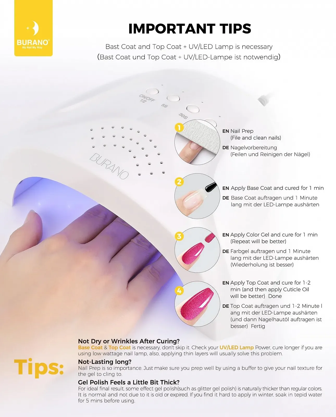 Гель-лак BURANO Світловідбивний 7.3 мл (Hot Pink SZ9), фото №8