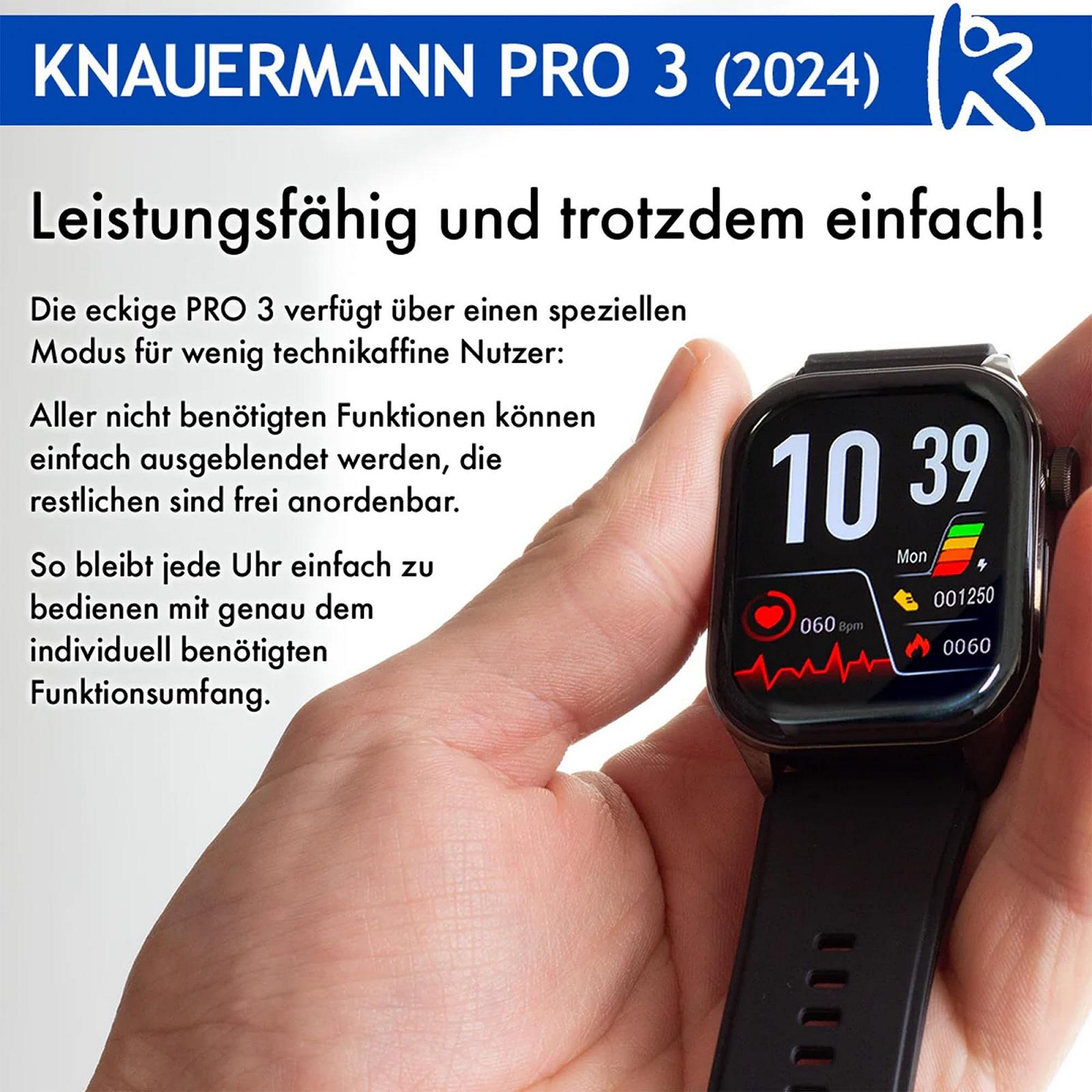 Смарт-часы Knauermann PRO 3 (2024) Черные, Черный силикон, Regular, Modern and functional, фото №10