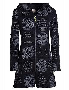 Женская длинная теплая куртка Hippie Coat с заостренным капюшоном Vishes - Alternative Clothing - Фото 1