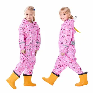 Дитячий водонепроникний дощовик з капюшоном Dioshark для дівчаток і хлопчиків - Фото 1