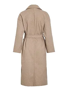 Пальто Vila Длинное с поясом synthetic.ua - Фото 1