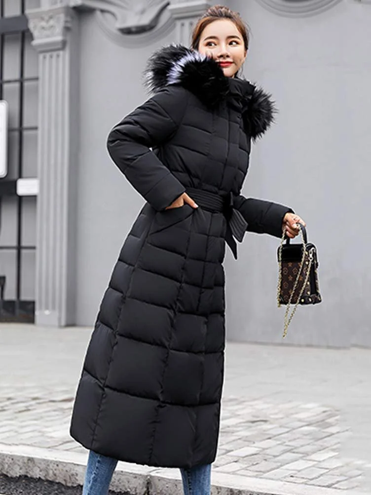 Женская зимняя куртка Earnmore Длинная теплая, фото №4