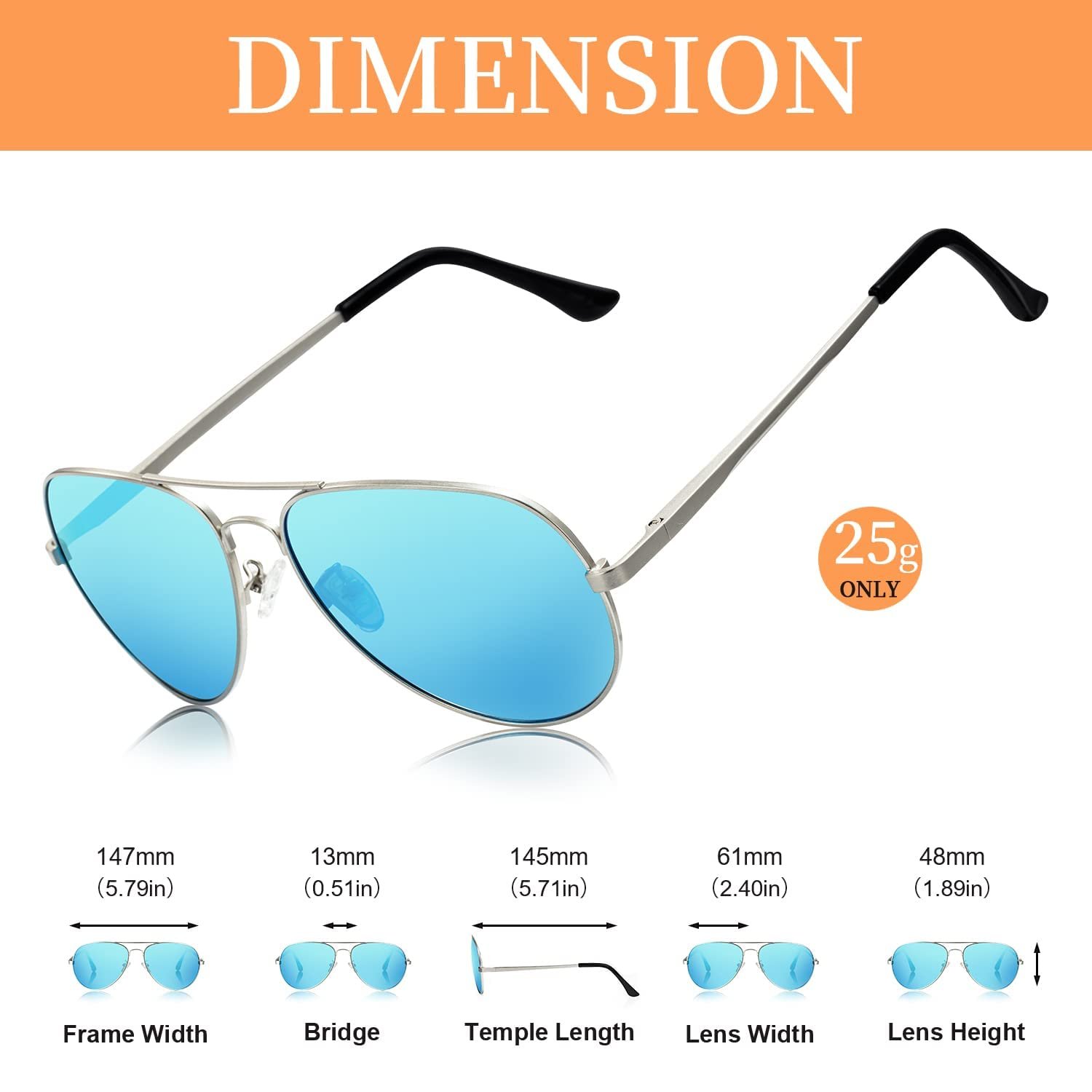 Авіатори SODQW Жіночі Сонцезахисні окуляри Дзеркальні Поляризовані Металева оправа, фото №4