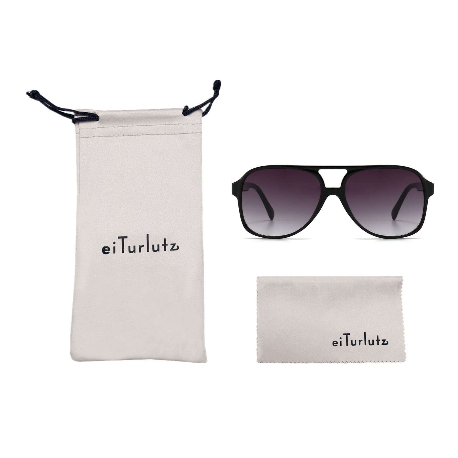 Сонцезахисні окуляри Класичні вінтажні eiTurlutz для чоловіків і жінок, захист UV400, фото №6