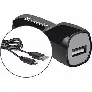 Зарядное устройство Defender UCC-12 black 1xUSB 5V 1A+Micro 83590 - Фото 1