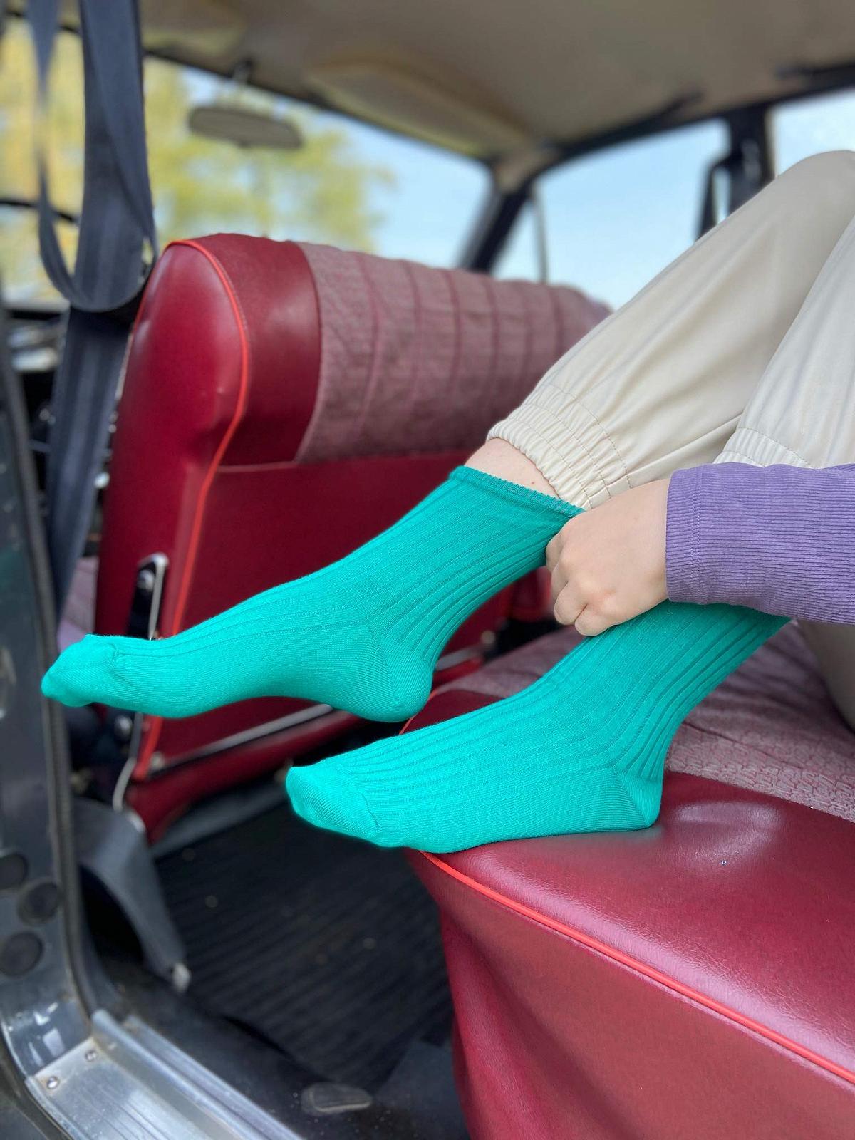 Шкарпетки Weri Spezials Бавовняні в рубчик, фото №5