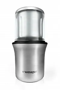 Мельница Wessper Mini для специй и кофе с 2 контейнерами из нержавеющей стали по 70 г, ударный нож и специальный нож для кофейных зерен - Фото 1