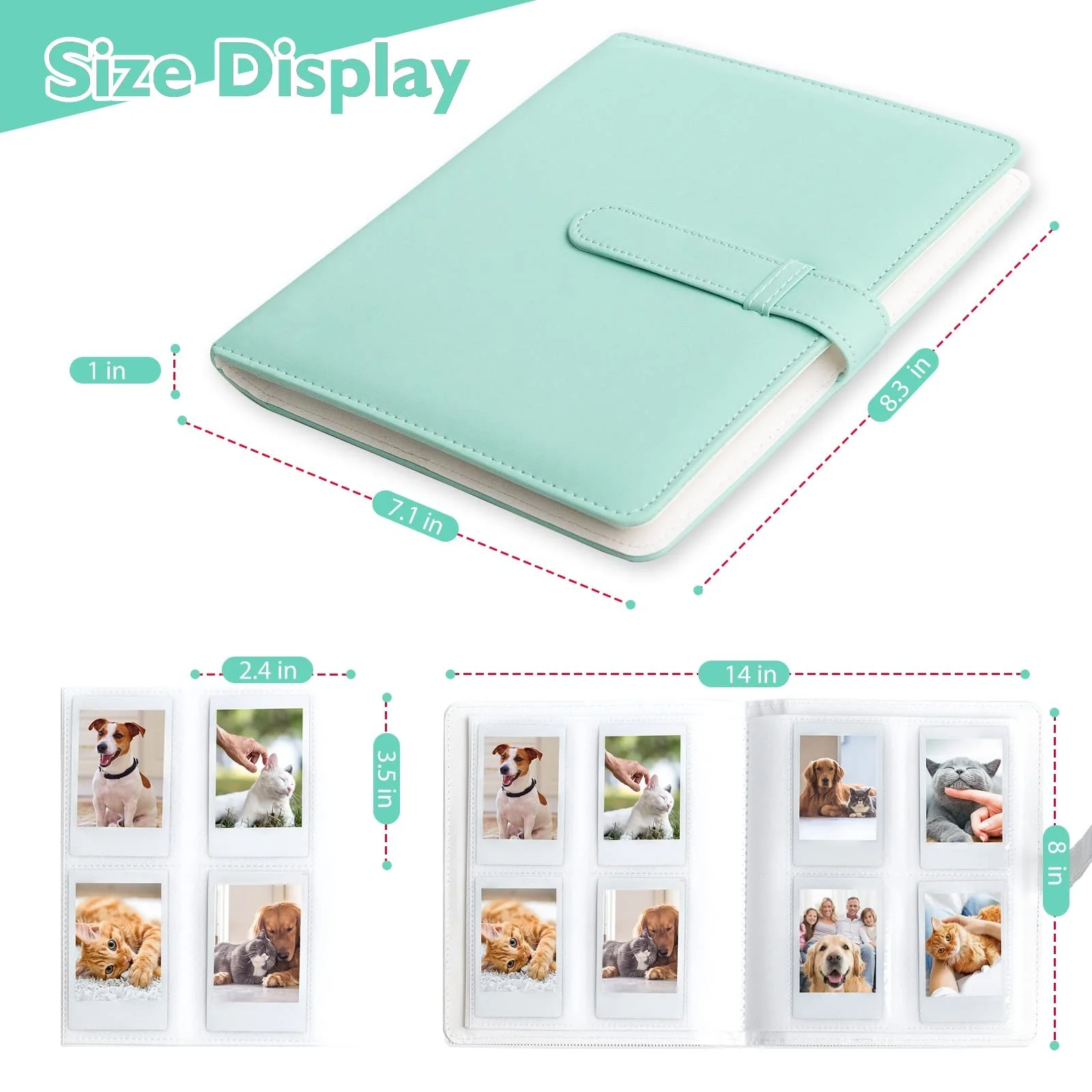 Альбом для фотографій на 256 кишеньок Fujifilm Instax Mini LiPlay 11 12 9 8+ 8 7S для моментальної камери Polaroid, фото №5