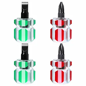 Набір міні-викруток Mabor 4 предмети 0,6 см плоскі та хрестові Phillips - Фото 1