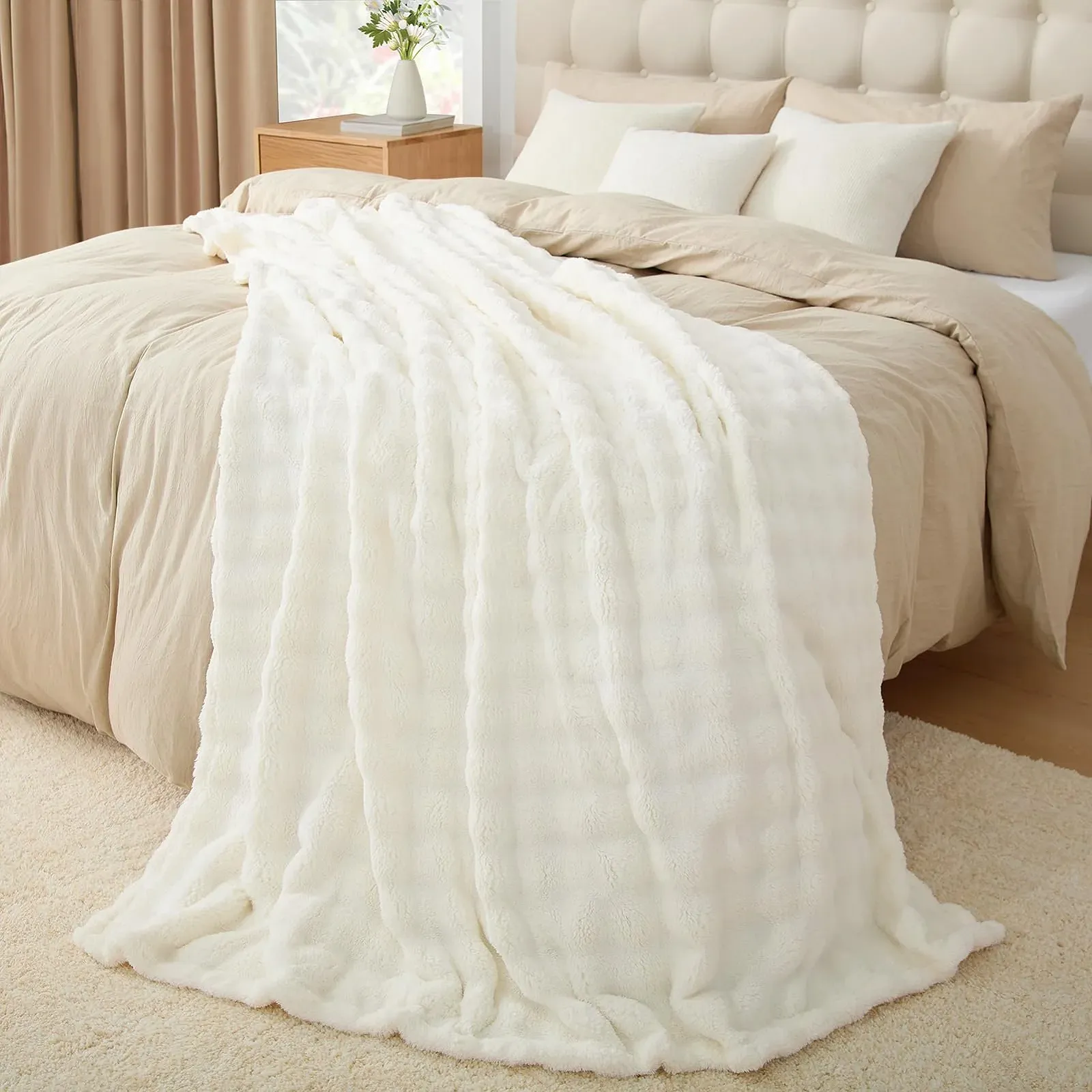 Покривало Topfinel Бульбашка 150 x 200 см Білий, фото №6