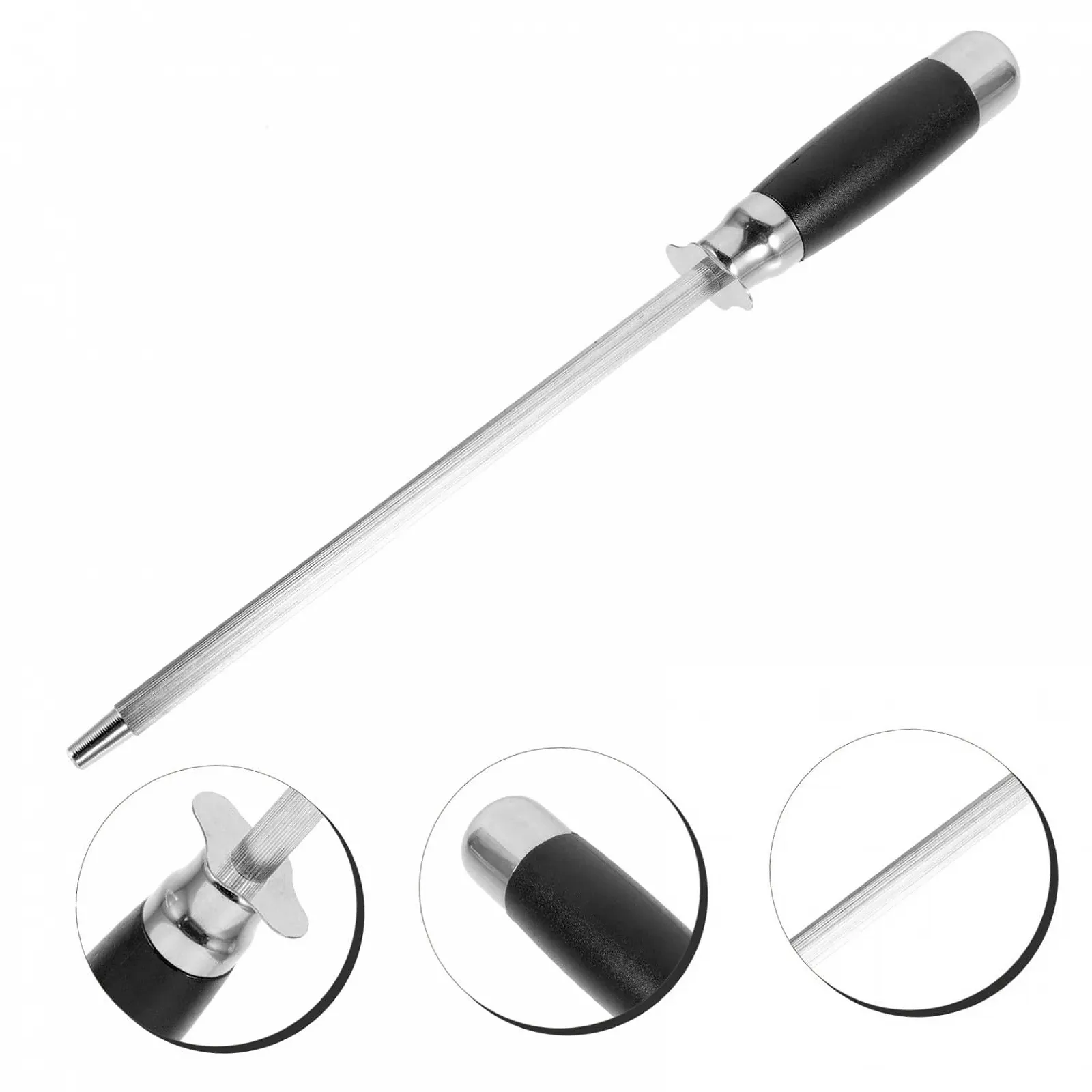 Мусат для ножей кухонный из нержавеющей стали эргономичный, фото №6