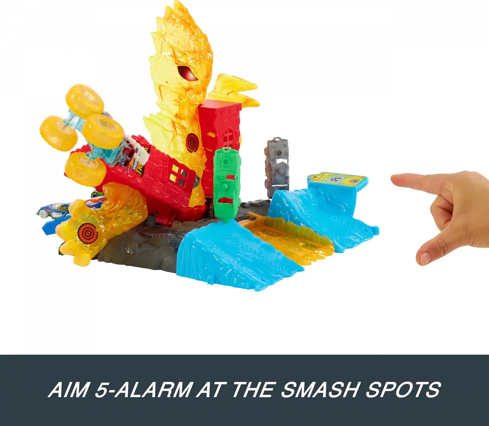 Автотрек Hot Wheels Arena Smashers Monster Trucks Півфінал 1 Hot Wheels Monster Truck і 2 розбиті машини HTP39, фото №3 Автотрек Hot Wheels Arena Smashers Monster Trucks Півфінал 1 Hot Wheels Monster Truck і 2 розбиті машини HTP39, фото №3