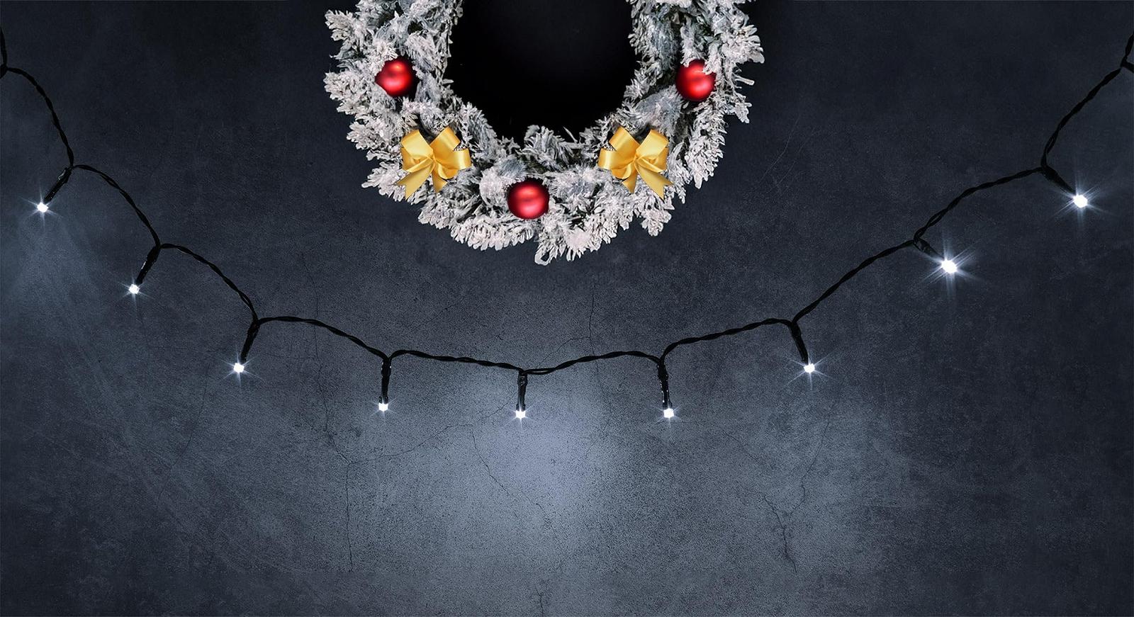 Вулична гірлянда 24 LED, 1,8 м, холодне біле, фото №2