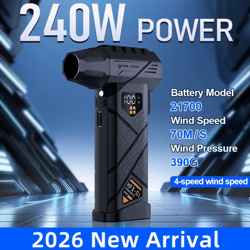 Портативний турбовентилятор Violent HFX-01 Turbo Jet Fan 680000 RPM Black, фото №1