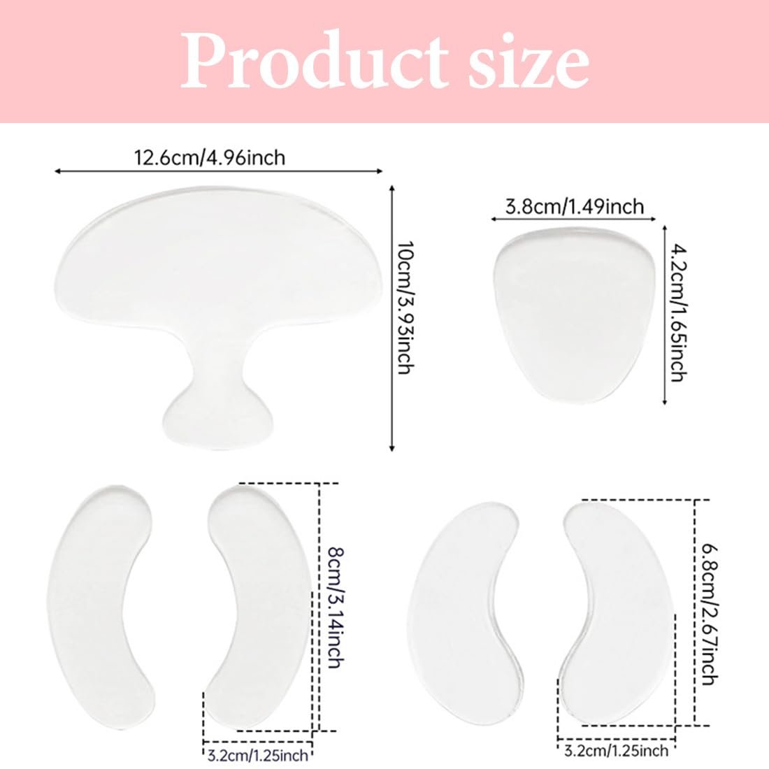 Патчі для обличчя SexxLady Набір з 6 для розгладження шкіри обличчя для очей, рота та чола, фото №6