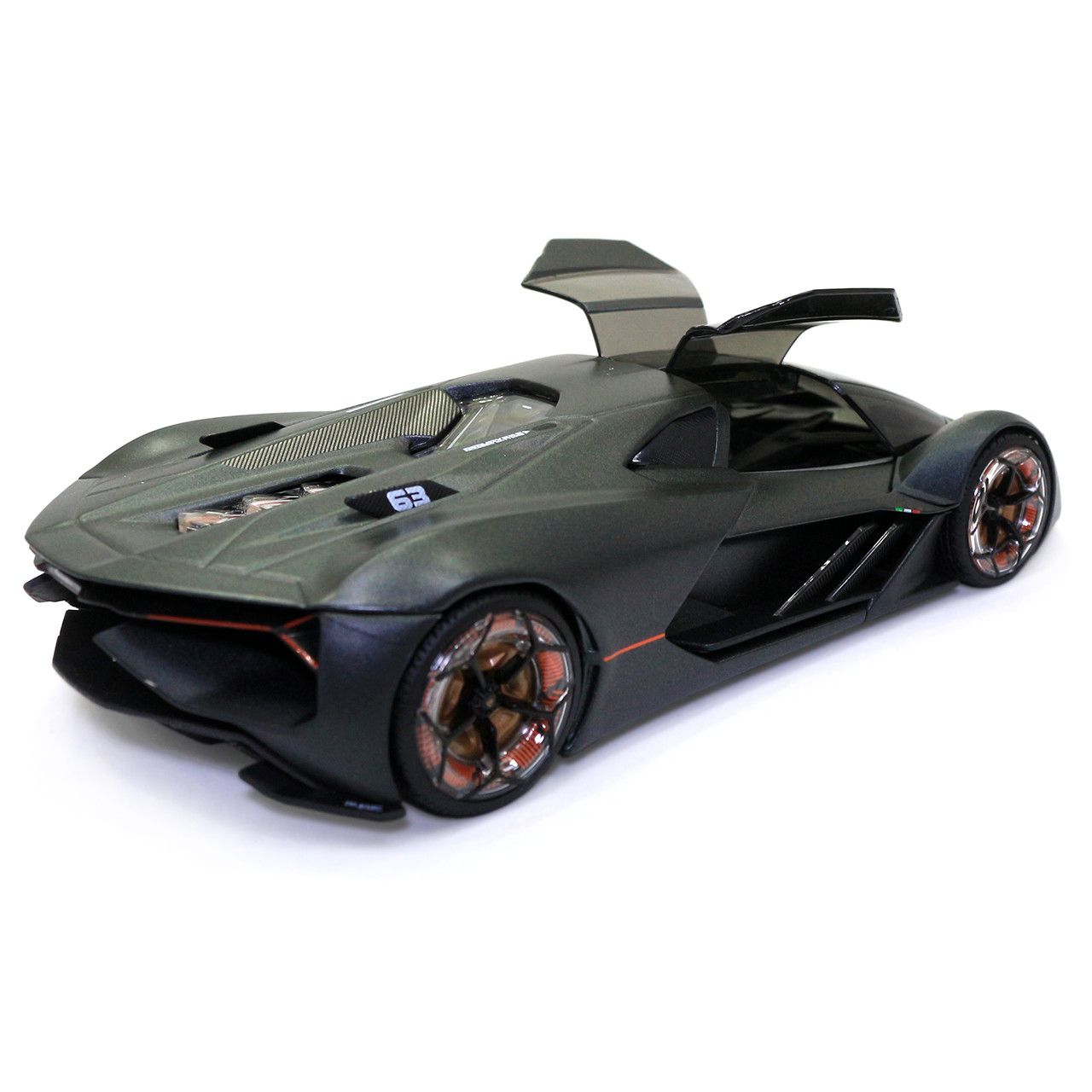 Машинка металлическая Lamborghini Terzo Millennio Bburago Ламборгини черный 9*19*4 см (18-21094), фото №7