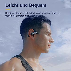 Навушники Miitone OpenRock Pro Bluetooth 5.2 Відкритого типу IPX5 для Спорту Чорний synthetic.ua - Фото 1