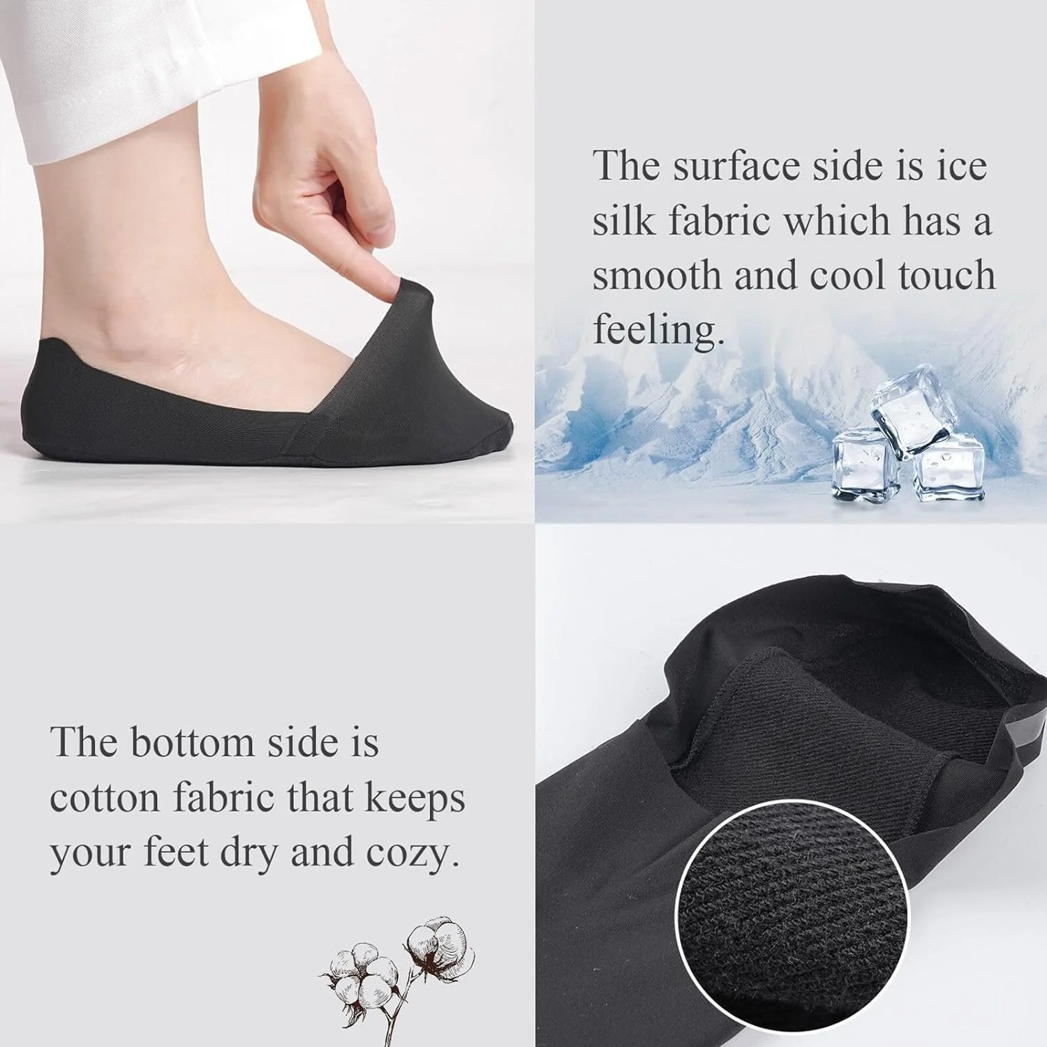 Носки-следки Женские 39-42, 35-38, носки для щиколотки, невидимые носки, летние носки для тренировок, балетки без следа, фото №4