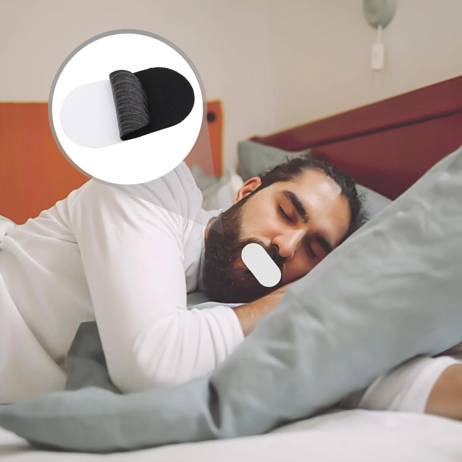 Смужка для сну 40 шт. з парою губчастих затичок для вух, фото №4