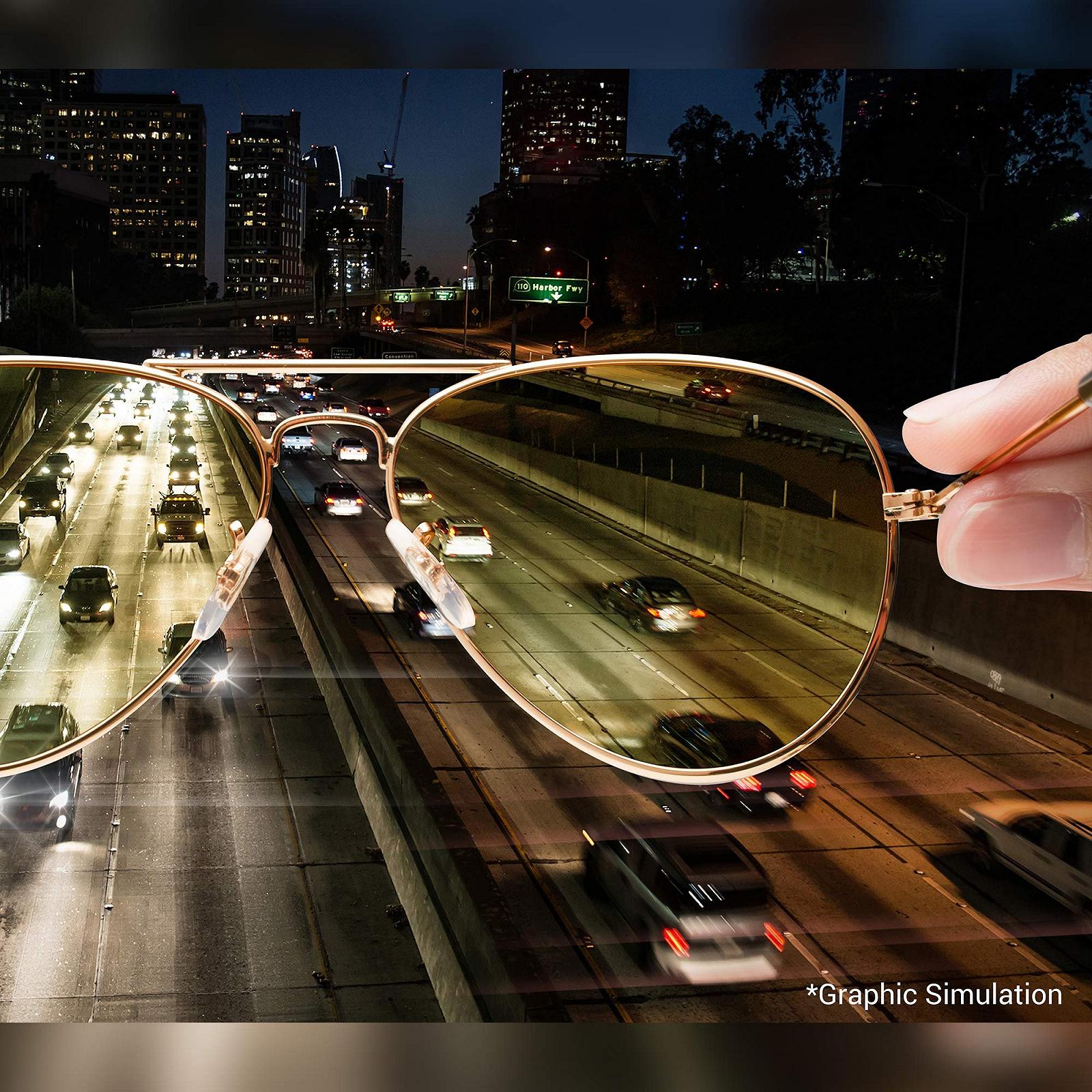 Очки Eagle Eyes Charlie Night-Lite Ретро стиль, антибликовые, черные, обычный, фото №6